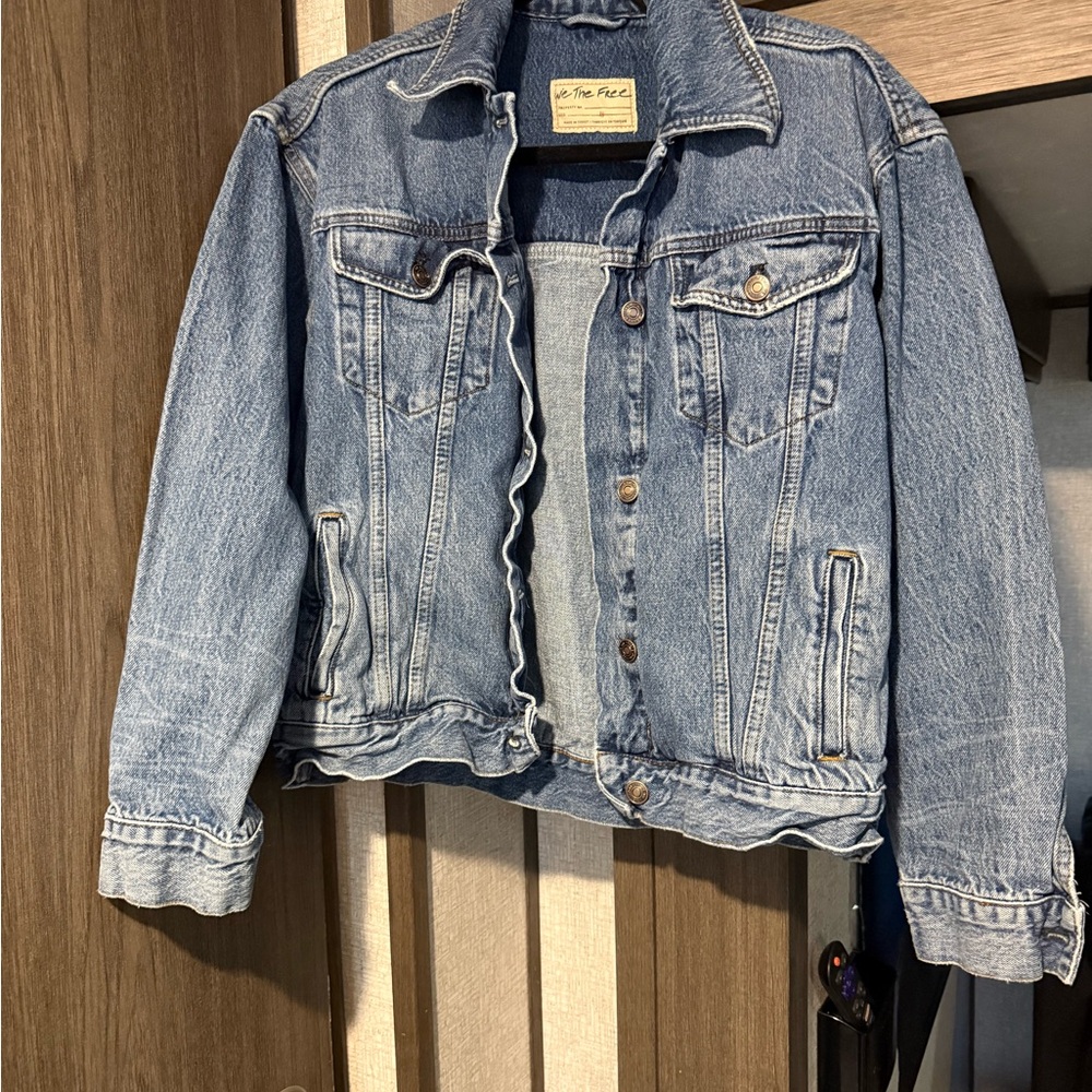 We The Free Blue Jean Jacket Size XS